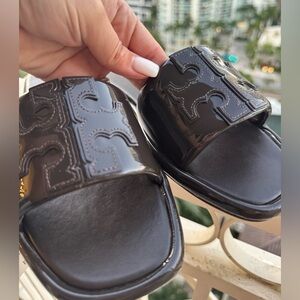 Tory Burch - Double T Sport Slide - Coco 🥥